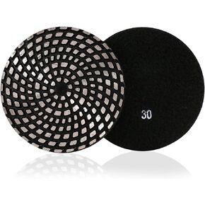 4 Inch Metal Diamond Polishing Pads - Dry or Wet Grinder Tile Stone Marble Concrete Ceramics Glass (50 Grit/1 PCS) in Kuwait