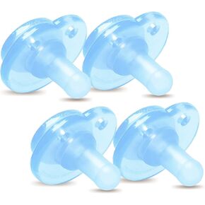 لهايات نوكومز مكونة من 4 قطع - تصميم قطعة واحدة لتقويم الأسنان - سيليكون طبي بنسبة 100% - خالية من البيسفينول A، خالية من اللاتكس، خالية من الفثالات - بديل لهاية باسي بلاشيز (وردي) in Kuwait