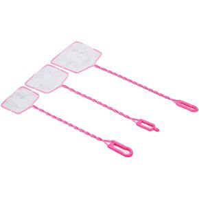 POPETPOP 3pcs Aquarium Fish Net Fishing Nets Fish Landing Net for Aquarium Fish Tank Lakes Ponds Saltwater (Pink 4/5 /6 Inch Style) in Saudi Arabia