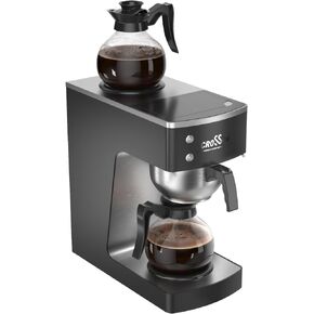 crosson 200 Cup/hour Commercial Drip Coffee Maker, 7.2L Pour Over Coffee Brewer with 4 Glass Decanter&Warmers and Easy Clean Fingerprint Free Housing and 304 Stainless Steel Funnel,
