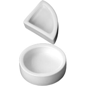 Ipetboom Terrarium 2pcs Reptile Food Dish Bowl Worm Water Dish Small Lizard Gecko Ceramic Pet Bowls Bowls for Leopard Bearded Dragon Chameleon Hermit Crab Feeder White Food Containers