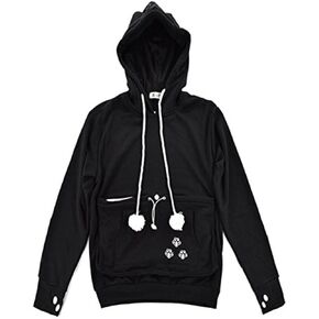Unisex Mewgaroo Pet Holder Cat Eared kangaroo Pouch Sweatshirt Hoodie