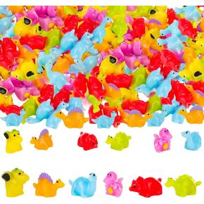 60Pcs Mini Dinosaur Figurines Miniature Resin Tiny Dinosaurs Realistic Small Dinosaur Figurines Ornament for Dollhouse Garden DIY Cake Topper Birthday Party Favors(6 Style)