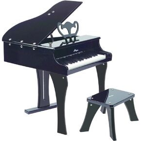 Hape Happy Grand Piano Toddler Wooden Musical Instrument, Black,L: 19.7, W: 20.5, H: 23.6 inch