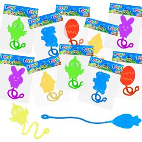 CHHOEAV 36 Pack Easter Sticky Hands Toys, Easter Theme Styles Stretchy Toys Easter Basket Stuffers, Easter Egg Fillers, Party Favors Gifts for Kids Boys Girls