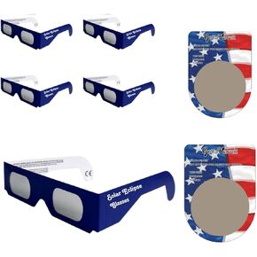 GottaHaveit - Solar Eclipse Glasses and Phone Photo Filters, for Solar Eclipse 2024 (5 Glasses 2 Filter)