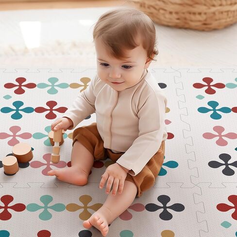 Baby Foam Play Mat, PIGLOG 70"x47" Floor Mats for Kids, Baby Crawling Mat for Baby with Interlocking Floor Tiles, Toddler Play Mat for Indoor and Outdoor, Easy to Clean Playroom Floor Mat, Star in Saudi Arabia