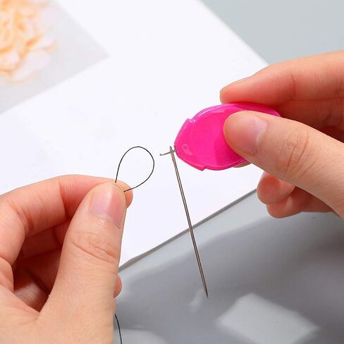 YEQIN Needle Threader for Hand Sewing 15 Pieces, Plastic Wire Loop DIY Simple Needle Threader Hand Machine Sewing Tool for Sewing Crafting in Saudi Arabia