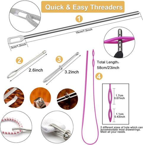 24 قطعة من حبال الرباط، أربطة بديلة مع 4 قطع من الخيوط السهلة للسراويل الرياضية والسراويل القصيرة والمعاطف والسترات in Kuwait