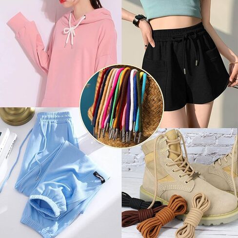 24 قطعة من حبال الرباط، أربطة بديلة مع 4 قطع من الخيوط السهلة للسراويل الرياضية والسراويل القصيرة والمعاطف والسترات in Kuwait