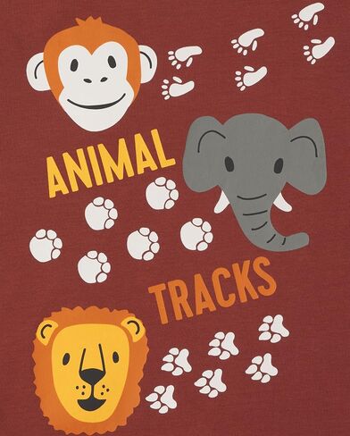 The Children's Place baby boys and Toddler Short Sleeve Graphic T- 3-pack T Shirt, Animal Tracks/ Octopus/ Spots Stripes, 5T US in Saudi Arabia