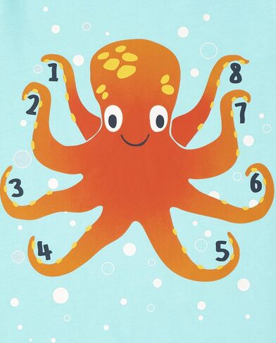 The Children's Place baby boys and Toddler Short Sleeve Graphic T- 3-pack T Shirt, Animal Tracks/ Octopus/ Spots Stripes, 5T US in Saudi Arabia