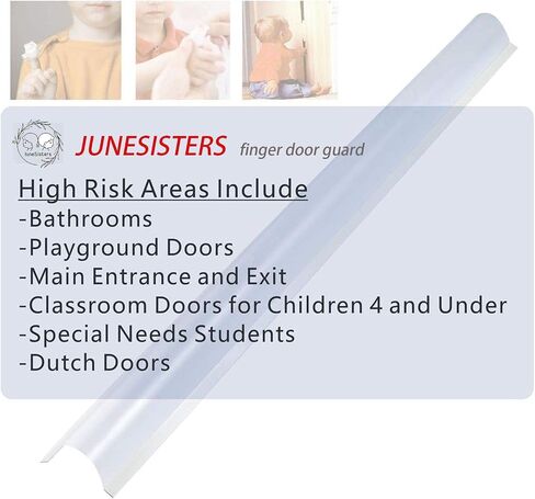 Door Jam Shield Finger Pinch Guard for Baby Proofing, Kids, Door Guard, Cover Pinch Guard for 90 & 180 Degree Doors Frame & Baby Gate. 47.2" H, 6.7" W. 2 Pieces Set | Junesisters (1) in Saudi Arabia