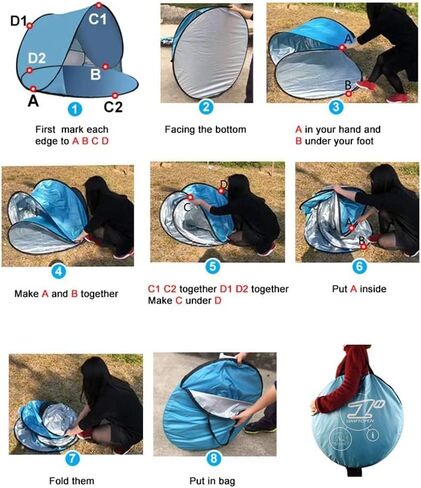 خيمة الشمس المنبثقة التلقائية الفورية المحمولة في الهواء الطلق خيمة الشاطئ كابانا السريعة مأوى الشمس in Kuwait