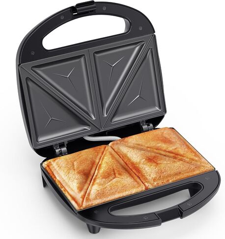 ABS07 Sandwich Maker, 2 Slice Grilled Cheese Maker with Non-stick Flat Plates, Indicator Lights, Cool Touch Handle, Easy to Clean and Store, 750 W in Saudi Arabia