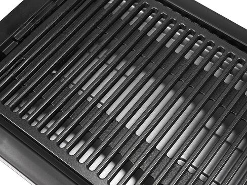 شواية كهربائية داخلية بدون دخان، شواية شواء سريعة التسخين بقدرة 1600 وات، سطح طهي غير لاصق، 5 مستويات درجة حرارة قابلة للتعديل، صينية مياه آمنة للاستخدام في غسالة الأطباق وقابلة للإزالة - سهلة التنظيف، مقابض باردة الملمس، أسود in Kuwait