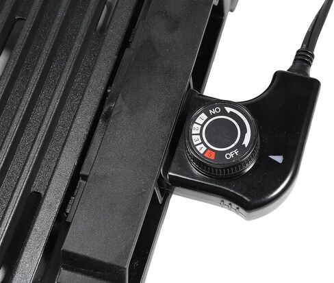 شواية كهربائية داخلية بدون دخان، شواية شواء سريعة التسخين بقدرة 1600 وات، سطح طهي غير لاصق، 5 مستويات درجة حرارة قابلة للتعديل، صينية مياه آمنة للاستخدام في غسالة الأطباق وقابلة للإزالة - سهلة التنظيف، مقابض باردة الملمس، أسود in Kuwait