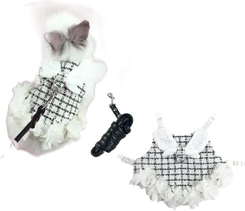 Bunny Rabbit Ferret Harness and Leash Set, Bunny Clothes for Rabbits, Small Animal Guinea Pig Dress Clothes for Kitten Ferret Chihuahua Puppy Mini Dog and Small Animals Harnesses (M, Blue) in Saudi Arabia