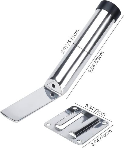 YaeMarine 2-Pack Stainless Steel Fishing Rod Holder Slide Mount Removable Rod Holders for Marine Boat Yacht in Saudi Arabia