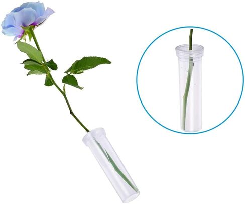 21 عبوة 60 مل من أنابيب المياه الكبيرة ذات الأزهار مع حامل حامل قوارير الزهور حاوية المياه لترتيبات الزهور، قطع أعشاب الحليب in Kuwait