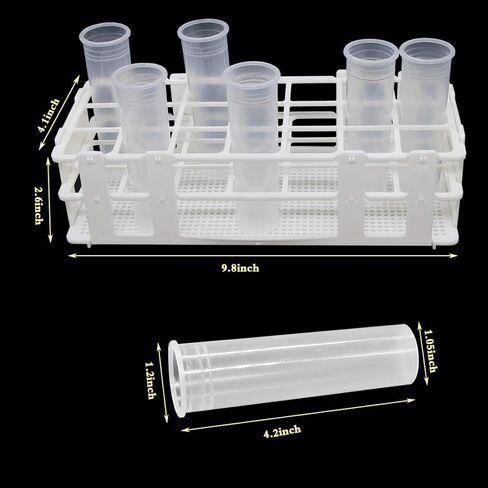 21 عبوة 60 مل من أنابيب المياه الكبيرة ذات الأزهار مع حامل حامل قوارير الزهور حاوية المياه لترتيبات الزهور، قطع أعشاب الحليب in Kuwait