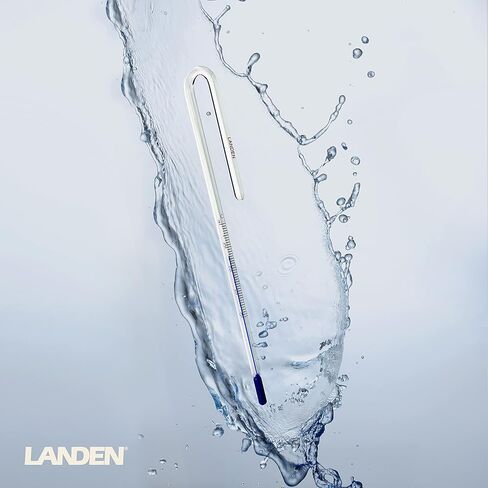 مقياس حرارة حوض السمك LANDEN لخزان بدون إطار، مقياس حرارة لخزان الأسماك على طراز معلق، خلفية بمقياس أبيض - لسمك 10 مم أو سمك أرق للخزان (إصدار درجة مئوية، G-10W) in Kuwait
