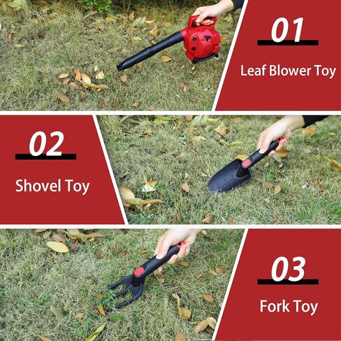 لعبة منفاخ أوراق الشجر للأطفال، سلسلة لعب التظاهر، لعبة منفاخ أوراق الشجر للأطفال التي تعمل حقًا، مجموعة أدوات البستنة للأطفال في الهواء الطلق هدية للأولاد والبنات in Kuwait