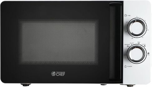 COMMERCIAL CHEF ميكروويف أسود 0.7 قدم مكعب. قدم. مع مقبض مفتاح دوار، ميكروويف صغير على سطح الطاولة بقدرة 700 وات مع لوحة دوارة للميكروويف، ميكروويف على سطح الطاولة بـ 6 مستويات مع مقبض ميكروويف in Kuwait
