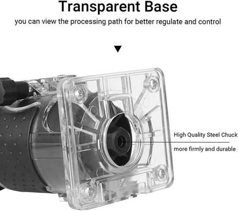 جهاز توجيه الخشب، أداة توجيه Weytoll 800W 30000r/min، جهاز توجيه النخيل، ماكينة تشذيب الخشب، جهاز توجيه مدمج، آلة تشذيب الشق لنجار الخشب مع 15 قطعة قواطع طحن 110 فولت in Kuwait