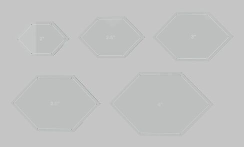 مجموعة قوالب خياطة اللحف المرقعة من الصلبان، 2 بوصة، 2.5 بوصة، 3 بوصة، 3.5 بوصة، 4 بوصة مع بدل التماس 1/4 بوصة in Kuwait