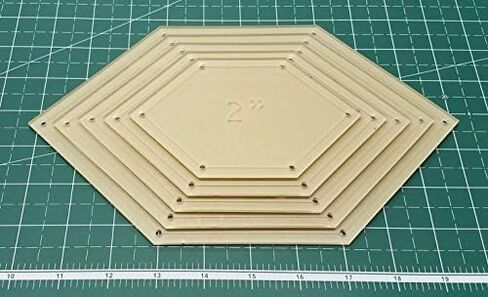 مجموعة قوالب خياطة اللحف المرقعة من الصلبان، 2 بوصة، 2.5 بوصة، 3 بوصة، 3.5 بوصة، 4 بوصة مع بدل التماس 1/4 بوصة in Kuwait