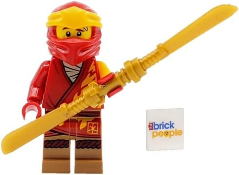 LEGO Ninajgo Core: Kai Minifigure with Dual Bladed Gold Sword in Saudi Arabia