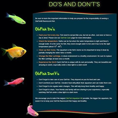 مصباح LED عالمي من GloFish، لأحواض السمك بسعة تصل إلى 15 جالون، مع مصابيح LED زرقاء معززة للألوان، 9 بوصة × 7 بوصة × 3 بوصة in Kuwait