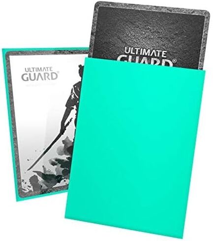 Ultimate Guard أكمام كاتانا باللون الفيروزي غير اللامع مقاس قياسي مقاس قياسي 100 قطعة من أكمام البطاقات حزمة فردية in Kuwait
