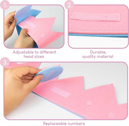 تاج عيد ميلاد يونيكورن بأرقام قابلة للتبديل من 0 إلى 9 وأشكال ذات طابع خاص - BONNYCO | هدايا عيد الميلاد الأول للفتيات، قبعة عيد الميلاد، فتاة تاج عيد الميلاد الأول | تاج يونيكورن للبنات، كرنفال in Kuwait