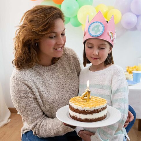 تاج عيد ميلاد يونيكورن بأرقام قابلة للتبديل من 0 إلى 9 وأشكال ذات طابع خاص - BONNYCO | هدايا عيد الميلاد الأول للفتيات، قبعة عيد الميلاد، فتاة تاج عيد الميلاد الأول | تاج يونيكورن للبنات، كرنفال in Kuwait