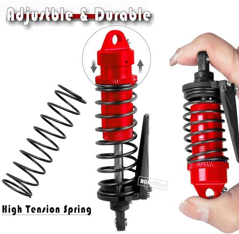 RC Shocks Absorber Upgreades Part for 1/10 Slash 4WD,Stampede 4WD,Rustler 4WD,Alloy Aluminum Front Rear Shocks Hops Up,Navy Blue in Kuwait