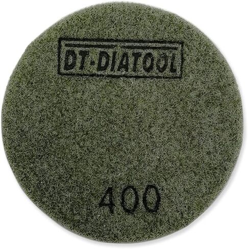 وسادات تلميع الخرسانة DT-DIATOOL مقاس 3 بوصة/80 مم لمعالجة الأرضيات الخرسانية والأسمنتية والترازو وإصلاحها وتجديدها، للاستخدام الجاف أو الرطب، وسادات طحن الماس Grit 400 3pcs in Saudi Arabia