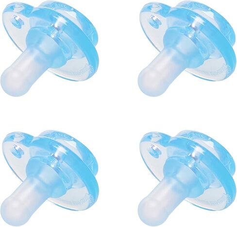 لهايات نوكومز مكونة من 4 قطع - تصميم قطعة واحدة لتقويم الأسنان - سيليكون طبي بنسبة 100% - خالية من البيسفينول A، خالية من اللاتكس، خالية من الفثالات - بديل لهاية باسي بلاشيز (وردي) in Kuwait