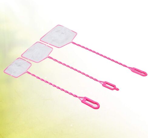 POPETPOP 3pcs Aquarium Fish Net Fishing Nets Fish Landing Net for Aquarium Fish Tank Lakes Ponds Saltwater (Pink 4/5 /6 Inch Style) in Saudi Arabia