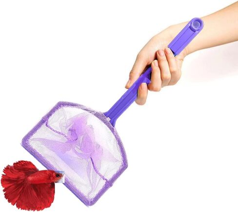 شبكة أسماك صغيرة بمقبض بلاستيكي من Petzlifeworld مقاس 10.16 سم، عبوة من قطعتين | من السهل الإمساك | شبكة قابلة لإعادة الاستخدام in Kuwait