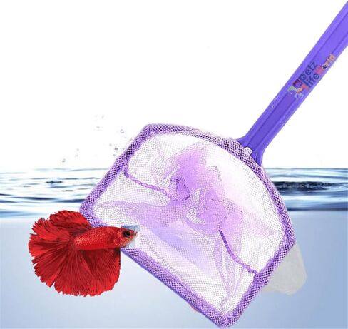 شبكة أسماك صغيرة بمقبض بلاستيكي من Petzlifeworld مقاس 10.16 سم، عبوة من قطعتين | من السهل الإمساك | شبكة قابلة لإعادة الاستخدام in Kuwait