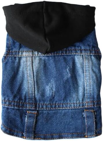 POPETPOP Pajama Jeans Denim Jackets Puppy Hoodie Large Dog Shirt Spring Clothing Puppy Outfits Pet Jeans Clothes Pet Vests Chihuahua Clothes Small Dog Jacket Dreses Red Small Vest in Kuwait
