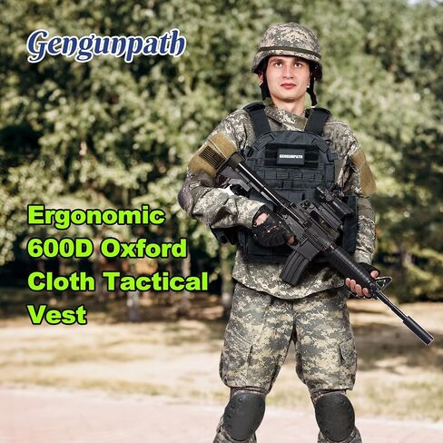 Tactical Vest, Size Adjustable Multi-Pockets Vest, Black Breathable Weighted Vest for Training, Sports, Outdoor Hunting in Saudi Arabia