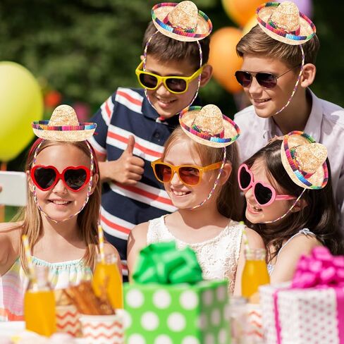 Kigeli 80 Pcs Mini Sombrero Hats 5.9 Inches Small Fiesta Hats Natural Straw Cinco De Mayo Table Decorations Sombrero Headband Hat for Kid Doll Pet Dog Cat in Saudi Arabia