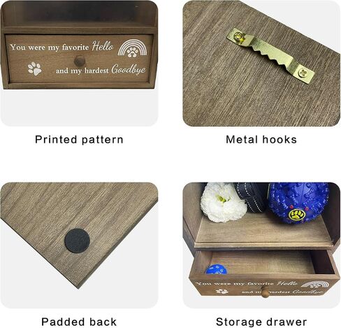 Pet Memorial Shadow Box Keepsake 9.25x13 Dog Memorial Gifts for Loss of Dog Death Sympathy and Remembrance Gift Large Pet Picture Frame Display Case with Deep Rainbow Bridge Drawer in Saudi Arabia