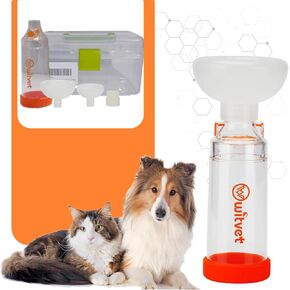 Inhaler Spacer for Cats, Includes 3 Masks, Ideal Pet Nebulizer for Asthma Inhaler for Dogs, Cat Inhaler Mask for Easy Breathing