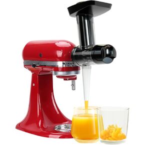 Masticating Juicer Attachment for KitchenAid Stand Mixer, Juicer Machine for Kitchenaid Mixer Attachments, Cold Press Juicer with Dual Mouth Feed Chute for KitchenAid mixer Attachments