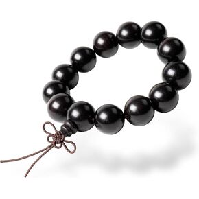 Wooden Mala Beads Bracelet - Handmade Prayer Beads for Men Women, Multilayer Wood Necklace Chain Bracelets, Buddhist Beads Elastic Wooden Prayer Beads for Meditation and Daily Wear