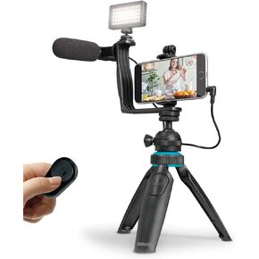 Bower Smart Photo Vlogger Kit with LED, Microphone, and Remote
